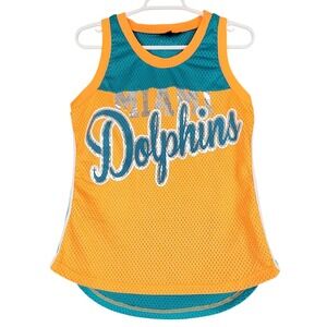 Miami Dolphins NFL Team Apparel‎ Women's Mesh Jersey Tank Top